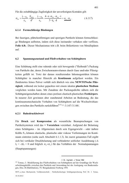 Pulverfließeigenschaften - Lehrstuhl Mechanische Verfahrenstechnik