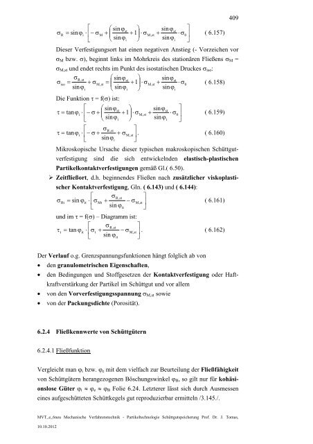 Pulverfließeigenschaften - Lehrstuhl Mechanische Verfahrenstechnik