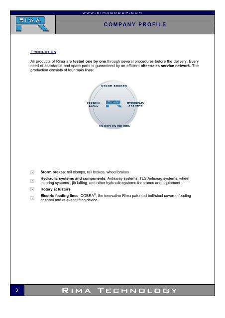 Rima Hydraulic Systems