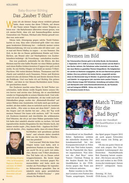 STADTMAGAZIN Bremen_Juni_2017