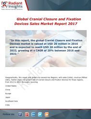 Global Cranial Closure and Fixation Devices Sales Market Growth, Analysis and Forecast Report To 2017