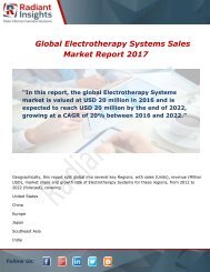 Global Electrotherapy Systems Sales Market Trends, Forecast and Analysis Report To 2017