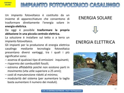 UD: LE CENTRALI ELETTRICHE - La Profe di Tecnologia