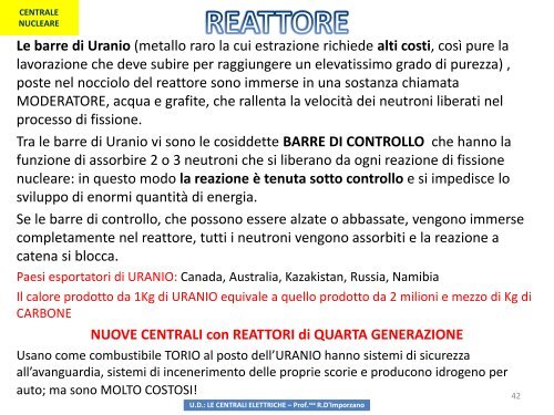 UD: LE CENTRALI ELETTRICHE - La Profe di Tecnologia