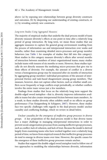 A Dynamic Perspective on Diverse Teams: Moving From The Dual Process Model to A Dynamic Coordination-Based Model of Diverse Team Performance - Kannan Srikanth, Sarah Harvey & Randall Peterson