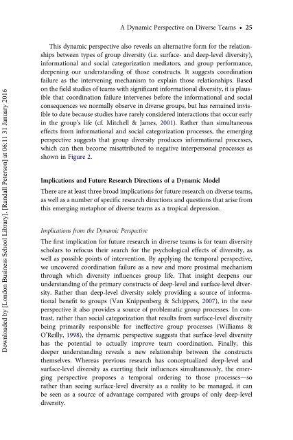 A Dynamic Perspective on Diverse Teams: Moving From The Dual Process Model to A Dynamic Coordination-Based Model of Diverse Team Performance - Kannan Srikanth, Sarah Harvey & Randall Peterson