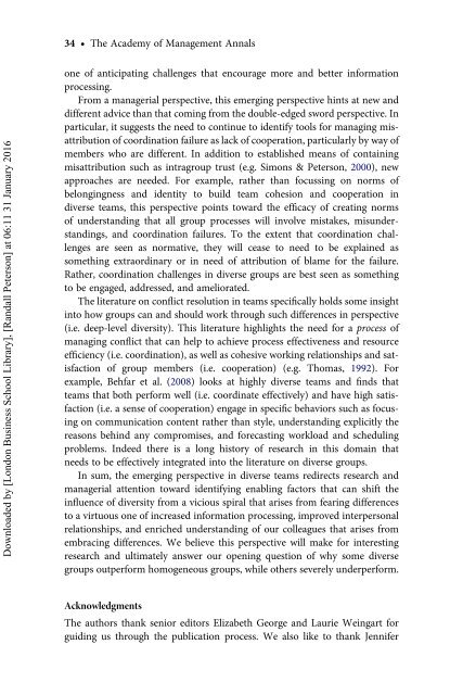 A Dynamic Perspective on Diverse Teams: Moving From The Dual Process Model to A Dynamic Coordination-Based Model of Diverse Team Performance - Kannan Srikanth, Sarah Harvey & Randall Peterson