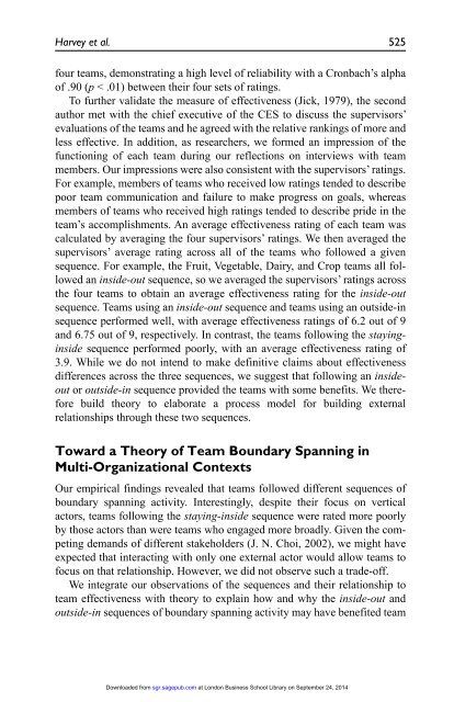 The Process of Team Boundary Spanning in Multi-Organizational Contexts - Sarah Harvey, Randall S. Peterson, and N. Anand