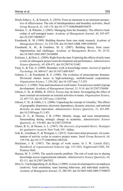 The Process of Team Boundary Spanning in Multi-Organizational Contexts - Sarah Harvey, Randall S. Peterson, and N. Anand