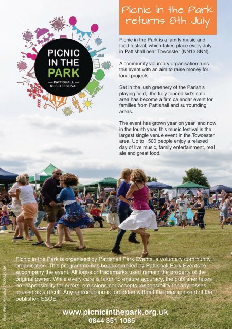 Picnic in the Park Programme 2017