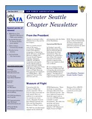 Air Force Association, Greater Seattle Chapter, 2015 - 4th Quarter