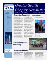 Air Force Association, Greater Seattle Chapter, 2016 - 1st Quarter