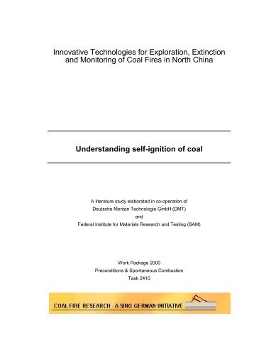 Understanding self-ignition of coal - Sino German Coal fire project