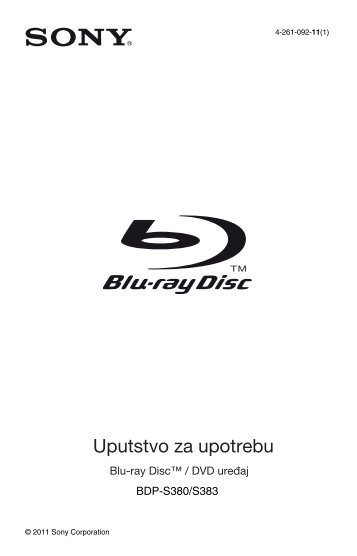 Sony BDP-S383 - BDP-S383 Istruzioni per l'uso Serbo