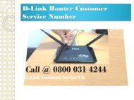 Call 0800 031 4244 D-Link Customer Care UK 
