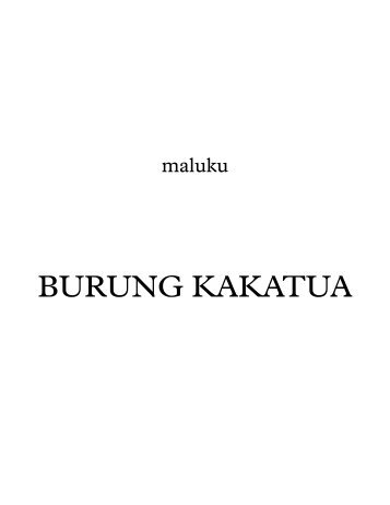 BURUNG KAKATUA- afifi 2nd - Full Score