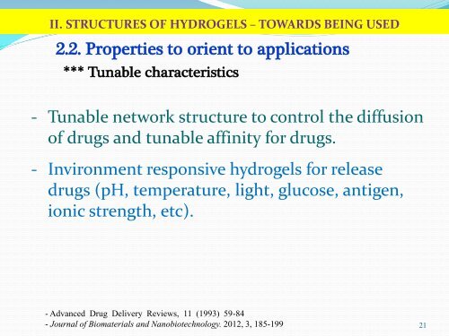 Báo cáo khoa học: Hydrogels as Drug Delivery Systems (Hệ dẫn truyền thuốc Hydogels)