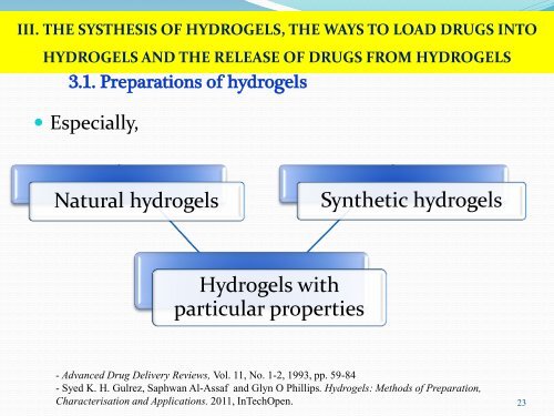 Báo cáo khoa học: Hydrogels as Drug Delivery Systems (Hệ dẫn truyền thuốc Hydogels)