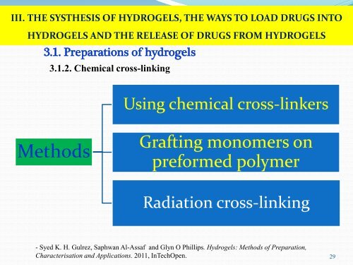 Báo cáo khoa học: Hydrogels as Drug Delivery Systems (Hệ dẫn truyền thuốc Hydogels)