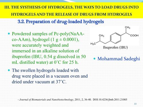 Báo cáo khoa học: Hydrogels as Drug Delivery Systems (Hệ dẫn truyền thuốc Hydogels)