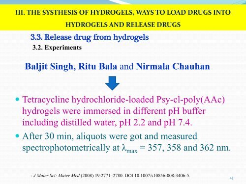 Báo cáo khoa học: Hydrogels as Drug Delivery Systems (Hệ dẫn truyền thuốc Hydogels)