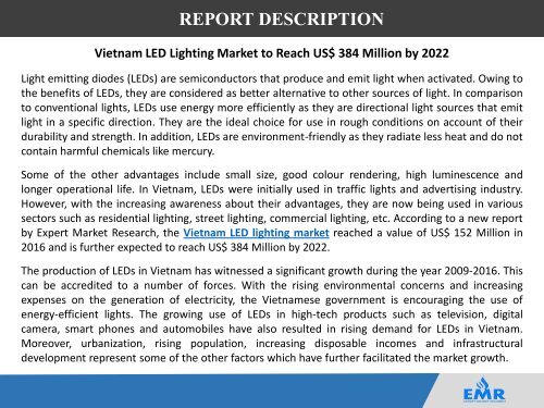 Vietnam LED Lighting Market Report and Forecasts 2017 To 2022