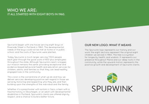 2016 Spurwink Annual Report