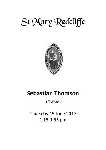St Mary Redcliffe Organ Recital - Seb Thomson