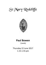 St Mary Redcliffe Organ Recital - Paul Bowen