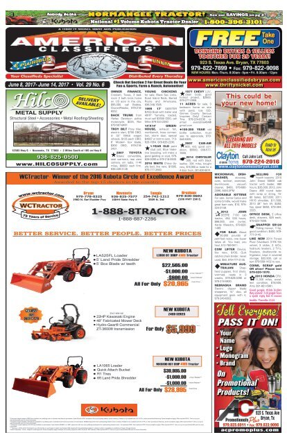 American Classifieds June 8th Ediiton Bryan/College Station