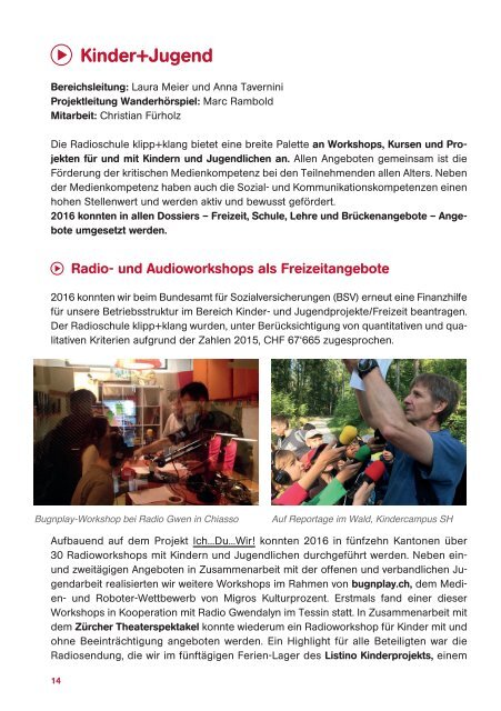 Jahresbericht 2016 – Radioschule klipp+klang