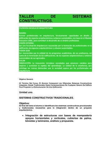 cronograma de actividades diarias de la imparticion de clases 2016 Taller de Sist Const.