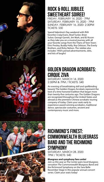 2010_2020 Season Brochure - The Cultural Arts Center at Glen Allen