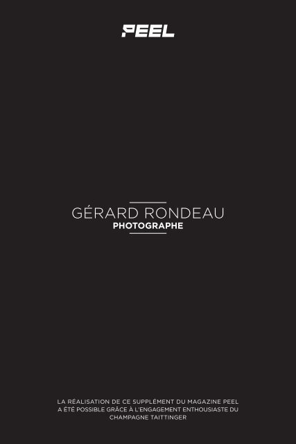 Portfolio Gérard Rondeau / supplément Peel 12