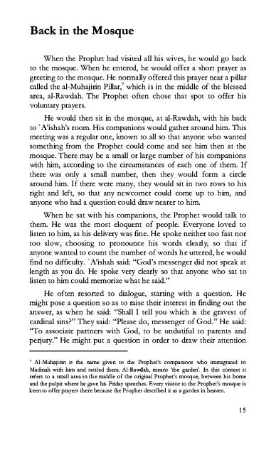 A Day in The Life of Prophet Muhammad (pbuh) by Abd a-Wahhab b. Nasir al-Turayri