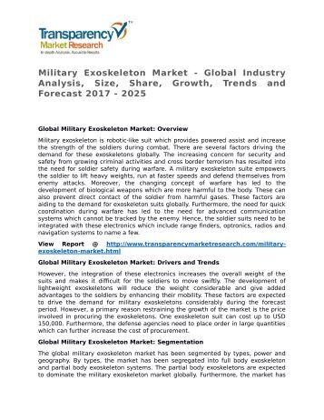 global exoskeleton system market Latest analysts forecast the global exoskeleton system market to grow at a cagr of 7251 percent over the period 20142019 covered in this report the global exoskeleton system market can be. global exoskeleton system market Latest analysts forecast the global exoskeleton system market to grow at a cagr of 7251 percent over the period 20142019 covered in this report the global exoskeleton system market can be.