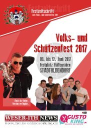 Festzeitschrift zum Volks- und Schützenfest Stadtoldendorf 2017