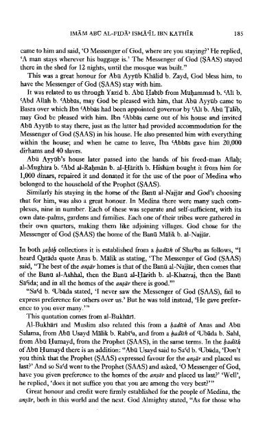 The life of the Prophet Muhammad - Ibn Kathir - volume 2 of 4