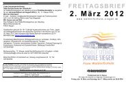 Freitagsbrief vom 02.03.2012 - Rudolf-Steiner-Schule Siegen Freie ...