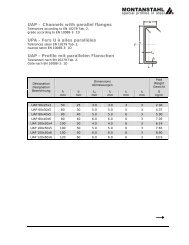 UAP â€“ Channels with parallel flanges UPA - Fers ... - Montanstahl AG