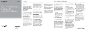 Sony SVL2413Z1R - SVL2413Z1R Guide de dÃ©pannage NÃ©erlandais