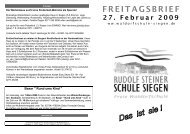 Freitagsbrief vom 27.02.2009 - Rudolf-Steiner-Schule Siegen Freie ...