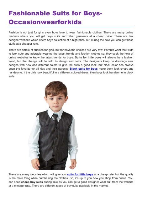 cheap boys suits