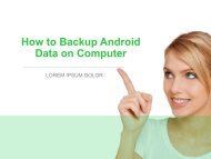 How to Backup Android Data on Computer