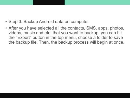 How to Backup Android Data on Computer