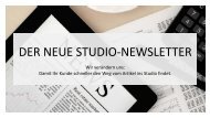 Neuer Studio Newsletter
