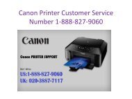 Canon Printer Customer Service Number 1-888-827-9060