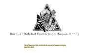 Recover Deleted Contacts on Huawei Phone