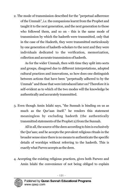 Modernists And Hadith Rejecters by Sajid A. Kayum