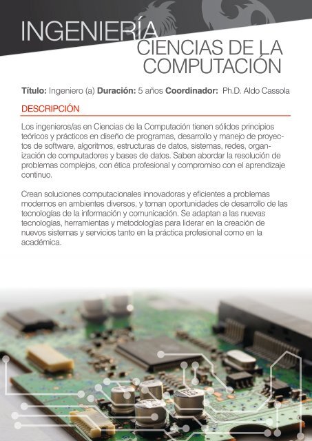 Brochure Carreras Ingenieria Ciencias De La Computacion